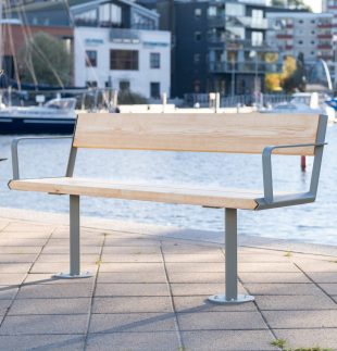 Nordlys Benk med ryggstøtte